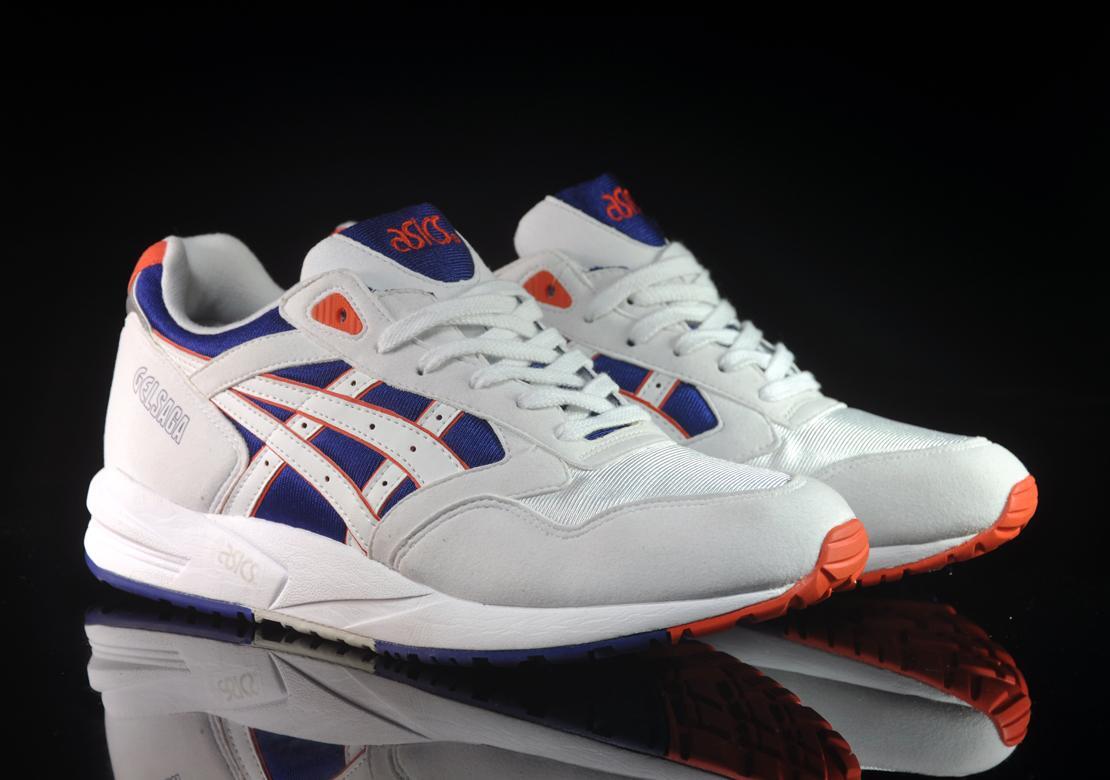 Asics gel saga white blue on sale